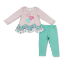 Load image into Gallery viewer, Heart tunic leggings girls valentine's day clothing