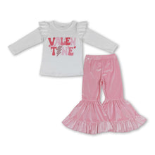 Load image into Gallery viewer, Valentine long sleeves top bell bottom pants girls clothes