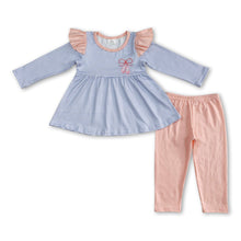 Load image into Gallery viewer, Stripe dance tunic pink leggings girls clothing set