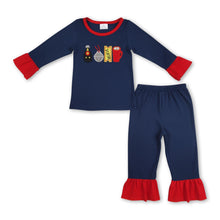 Load image into Gallery viewer, Long sleeves believe train girls Christmas pajamas