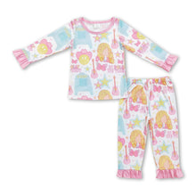 Load image into Gallery viewer, Long sleeves guitar smile singer girls pajamas