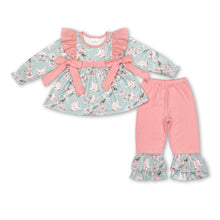 Load image into Gallery viewer, Floral boots tunic ruffle pants kids girls clothing
