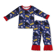Load image into Gallery viewer, Long sleeves believe train kids girls Christmas pajamas
