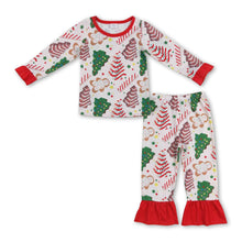 Load image into Gallery viewer, Christmas tree cake gingerbread kids girls pajamas