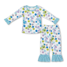 Load image into Gallery viewer, Long sleeves monster kids girls pajamas
