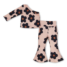 Load image into Gallery viewer, Long sleeves floral one shoulder top pants girls clothes