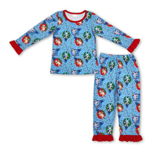 Load image into Gallery viewer, Long sleeves jingle bell dog kids girls Christmas pajamas