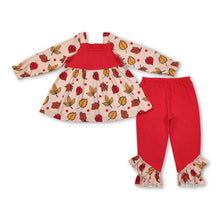 Load image into Gallery viewer, Long sleeves leaves tunic leggings girls fall clothing