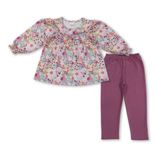 Load image into Gallery viewer, Long sleeves floral tunic leggings girls clothing