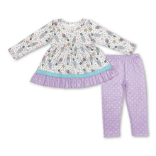 Load image into Gallery viewer, Stars king ballet tunic polka dots leggings girls Christmas set