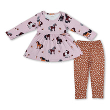 Load image into Gallery viewer, Unicorn floral tunic polka dots leggings girls clothing
