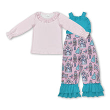 Load image into Gallery viewer, Pink plaid top candy house king ballet girls Christmas clothes