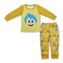 Load image into Gallery viewer, Yellow long sleeves floral baby girls pajamas