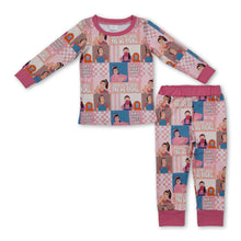 Load image into Gallery viewer, Pink long sleeves teacher bubble baby girls pajamas