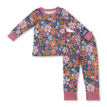 Load image into Gallery viewer, Long sleeves floral kids girls fall pajamas