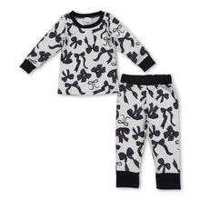 Load image into Gallery viewer, Long sleeves black bows baby girls pajamas