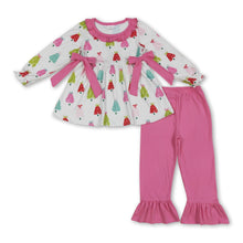Load image into Gallery viewer, Colorful Christmas tree tunic pants toddler girls clothes
