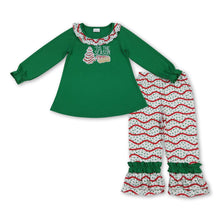Load image into Gallery viewer, 'Tis the season Christmas tree cake tunic pants girls clothes