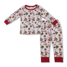 Load image into Gallery viewer, Long sleeves Christmas tree bow boots girls pajamas