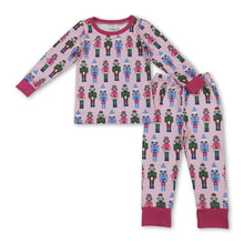 Load image into Gallery viewer, Pink long sleeves ballet top pants girls Christmas pajamas