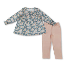 Load image into Gallery viewer, Long sleeves floral tunic leggings girls fall outfits