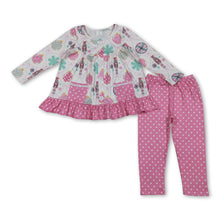 Load image into Gallery viewer, pink cartoon ballet pocket kids girls Christmas outfits