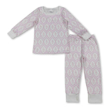 Load image into Gallery viewer, Long sleeves pink rabbit kids girls Easter pajamas