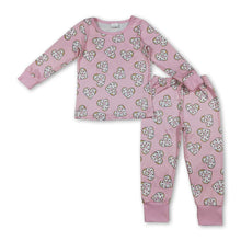 Load image into Gallery viewer, Long sleeves pink heart donuts kids girls Valentine's pajamas
