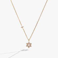 Load image into Gallery viewer, Star of David Delicate Pave Crystal Pendant Necklace