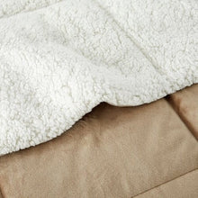 Load image into Gallery viewer, Queen Plush Microfiber Reversible Comforter Set in Gold