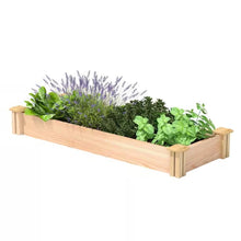 Load image into Gallery viewer, Unfinished Cedar Wood Raised Garden Bed Planter 4-ft x 16-inch - Made in USA