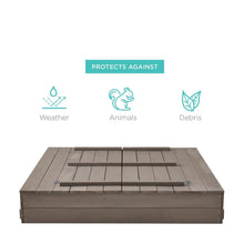 Load image into Gallery viewer, Sturdy Cedar Wood Kids Outdoor Sandbox with Benches in Grey Finish