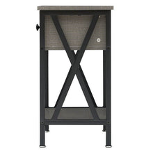 Load image into Gallery viewer, Set of 2 - 1 Drawer Nightstand in Grey and Black Wood Finish