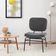 Load image into Gallery viewer, Modern Grey Upholstered Ergonomic Padded Accent Chair
