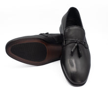 Load image into Gallery viewer, The Modica Black Leather Tassel Loafer Final Sale!