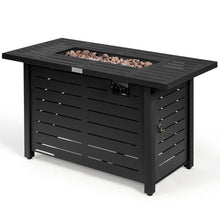 Load image into Gallery viewer, 60,000 BTU Brown Rectangular Portable LP Gas Propane Fire Pit Table