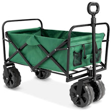 Load image into Gallery viewer, Green Heavy Duty Collapsible Multipurpose Indoor/Outdoor Utility Garden Cart