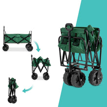 Load image into Gallery viewer, Green Heavy Duty Collapsible Multipurpose Indoor/Outdoor Utility Garden Cart