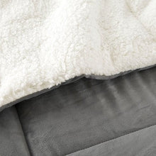 Load image into Gallery viewer, King Plush Microfiber Reversible Comforter Set in Grey