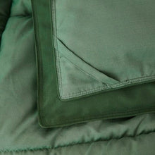 Load image into Gallery viewer, King/Cal King Traditional Microfiber Reversible 3 Piece Comforter Set in Green
