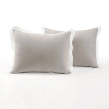 Load image into Gallery viewer, King French Country Grey 5-Piece Lightweight Comforter Set with Lace Trim
