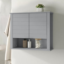Load image into Gallery viewer, Gray 2 Door Wall Mounted Bathroom Storage Cabinet