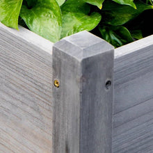 Load image into Gallery viewer, 3 Grey Wood Elevated Planter Set Vegetable Herb Flowers Raised Garden Beds