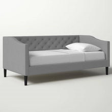 Load image into Gallery viewer, Twin size Modern Grey Fabric Upholstered Button-Tufted Daybed