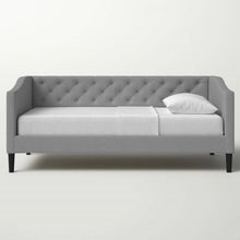 Load image into Gallery viewer, Twin size Modern Grey Fabric Upholstered Button-Tufted Daybed