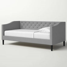 Load image into Gallery viewer, Twin size Modern Grey Fabric Upholstered Button-Tufted Daybed