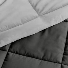 Load image into Gallery viewer, Full/Queen 3-Piece Microfiber Reversible Comforter Set in Grey / Light Grey