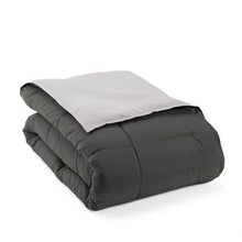 Load image into Gallery viewer, Full/Queen 3-Piece Microfiber Reversible Comforter Set in Grey / Light Grey