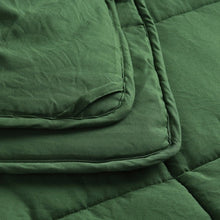 Load image into Gallery viewer, Queen Size Green 3 Piece Microfiber Reversible Comforter Set