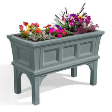 Load image into Gallery viewer, Green Rectangular Raised Garden Bed Planter Box with 3 Removeable Trays